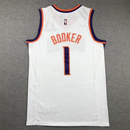 Devin Booker #1 Phoenix Suns White City Edition Swingman Embroidered Jersey