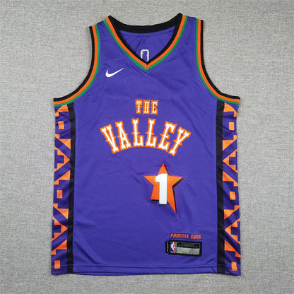 Youth Devin Booker Phoenix Suns #1 City Edition Swingman Embroidered Jersey