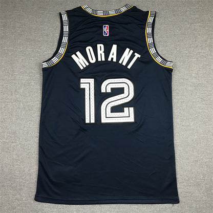 Ja Morant# 12 Memphis Grizzlies 2022 City Edition Swingman Embroidered Jersey