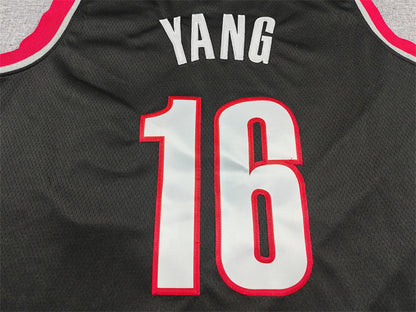 Yang Hansen#16 Portland Trail Blazers  City Edition Swingman Embroidered Jersey