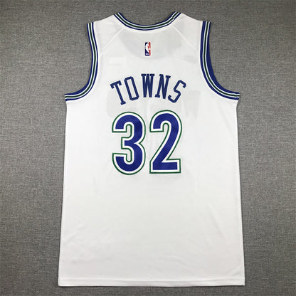 Karl-Anthony Towns #32 Minnesota Timberwolves White City Edition Swingman Embroidered Jersey