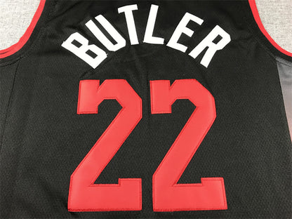 Jimmy Butler# 22 Miami Heat 2024 Black City Edition Swingman Embroidered Jersey