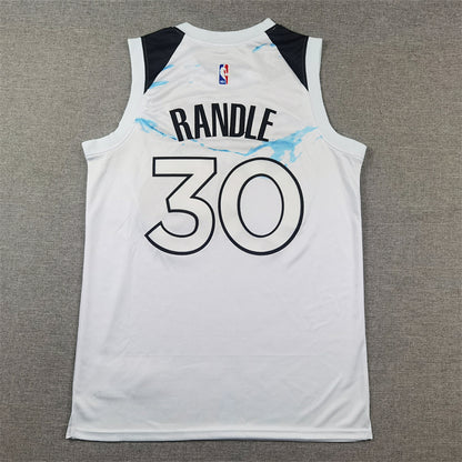 Julius Randle #30 Minnesota Timberwolves 2025 White City Edition Swingman Embroidered Jersey