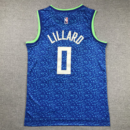 Damian Lillard# 0 Milwaukee Bucks 2024 City Edition Swingman Embroidered Jersey