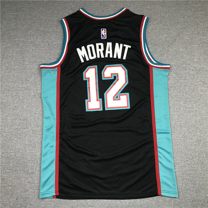 Ja Morant# 12 Memphis Grizzlies Black City Edition Swingman Embroidered Jersey