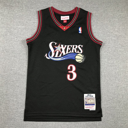 Youth Allen Iverson Philadelphia 76ers #3 City Edition Embroidered Jersey
