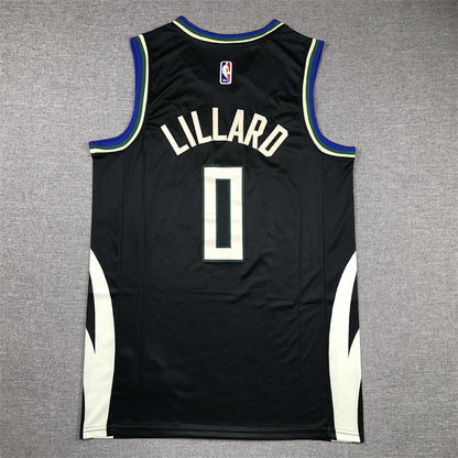 Damian Lillard# 0 Black Statement Edition  Embroidered Jersey
