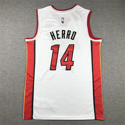 Tyler Herro# 14 Miami Heat White City Edition Swingman Embroidered Jersey
