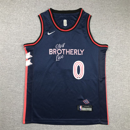 Youth Tyrese Maxey Philadelphia 76ers #0 City Edition Embroidered Jersey
