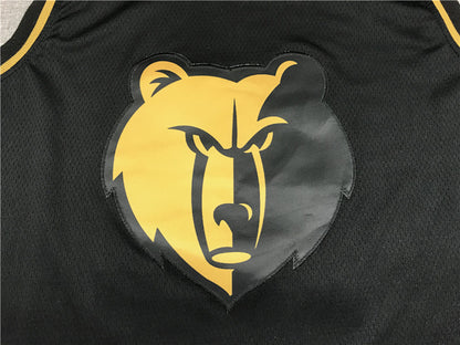 Ja Morant# 12 Memphis Grizzlies  Black & Gold Edition  Embroidered Jersey