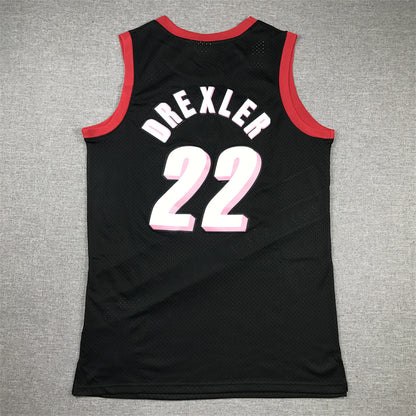 Clyde Drexler#22 Portland Trail Blazers 1991-92 Throwback Embroidered Jersey