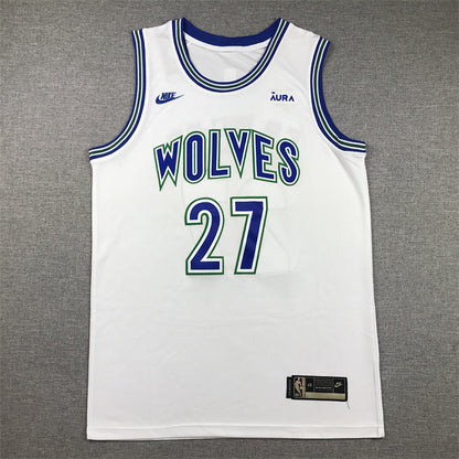 Rudy Gobert #27 Minnesota Timberwolves White City Edition Swingman Embroidered Jersey
