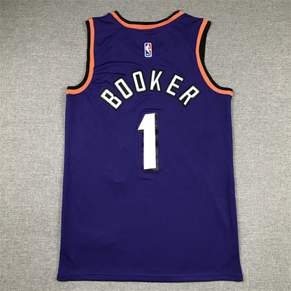 Devin Booker #1 Phoenix Suns Purple City Edition Swingman Embroidered Jersey
