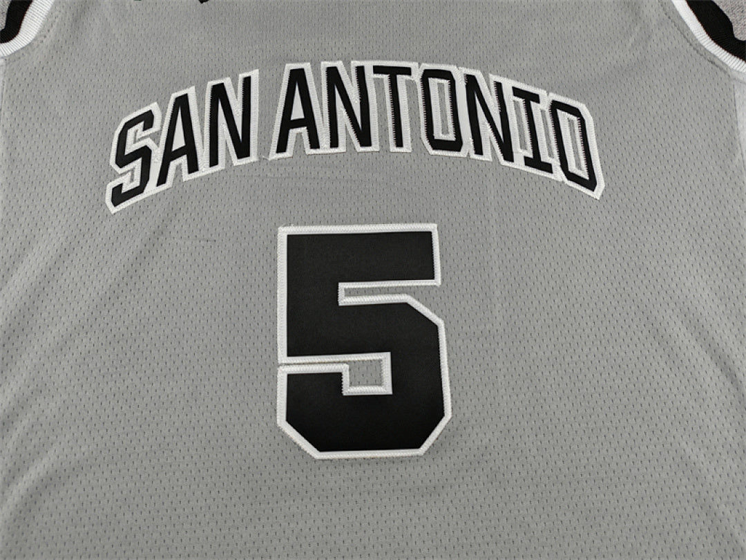 Stephon Castle #5 San Antonio Spurs City Edition Swingman Embroidered Jersey
