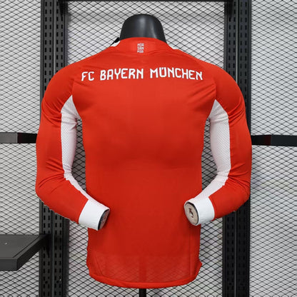 2025-26 Bayern Munich Home Long Sleeve Player Version Jersey - Men's