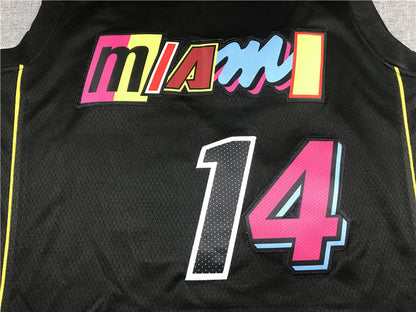 Tyler Herro# 14 Miami Heat 2022 Black City Edition Swingman Embroidered Jersey