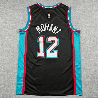 Ja Morant# 12 Memphis Grizzlies 2026 Black City Edition Swingman Embroidered Jersey