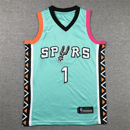 Youth Victor Wembanyama San Antonio Spurs #1 City Edition Swingman Embroidered Jersey
