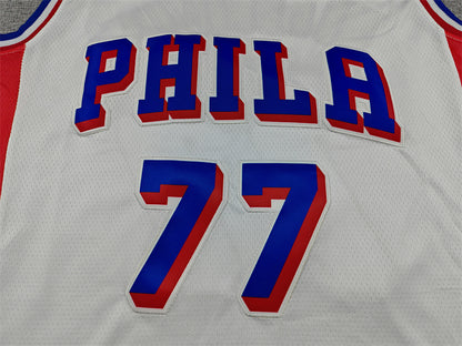 V. J. Edgecombe #77 Philadelphia 76ers White City Edition Swingman Embroidered Jersey