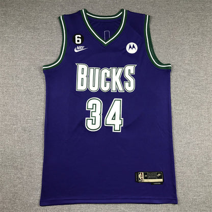 Giannis Antetokounmpo# 34 Milwaukee Bucks 2023 City Edition Swingman Embroidered Jersey