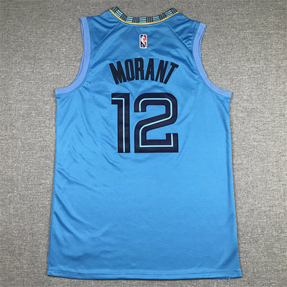 Ja Morant# 12 Memphis Grizzlies  75th Anniversary  Embroidered Jersey