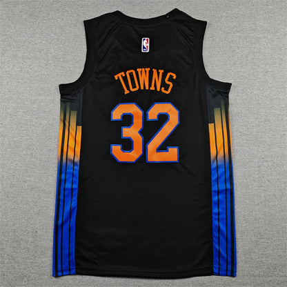 Karl-Anthony Towns#3 New York Knicks 2026 Black Statement Edition  Embroidered Jersey