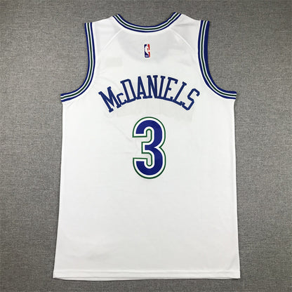 Jaden McDaniels #3 Minnesota Timberwolves White City Edition Swingman Embroidered Jersey