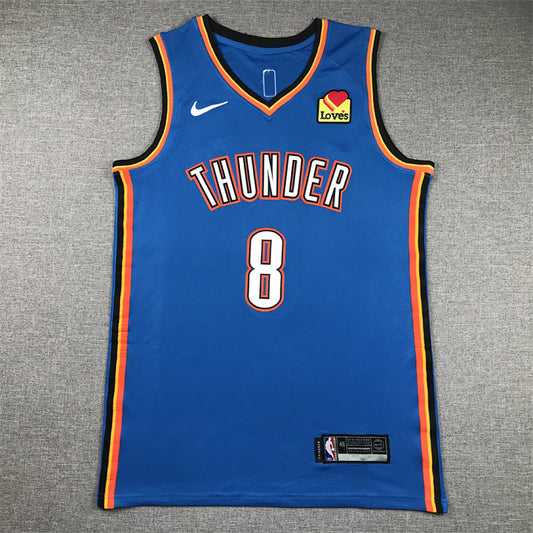 Jalen Williams#8 Oklahoma City Thunder City Edition Swingman Embroidered Jersey