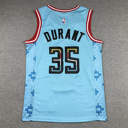 Kevin Durant#35 Phoenix Suns Blue City Edition Swingman Embroidered Jersey