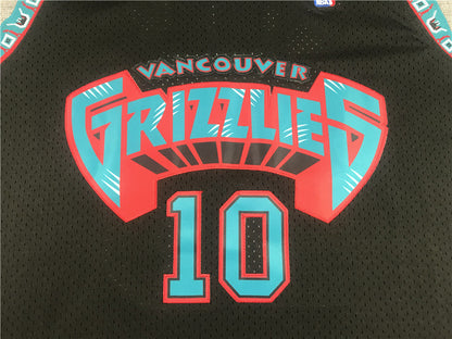 Mike Bibby# 10 Memphis Grizzlies Black City Edition Swingman Embroidered Jersey