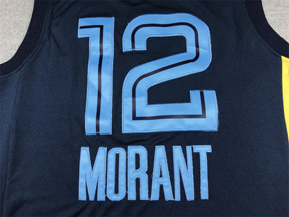 Ja Morant# 12 Memphis Grizzlies  City Edition Swingman Embroidered Jersey