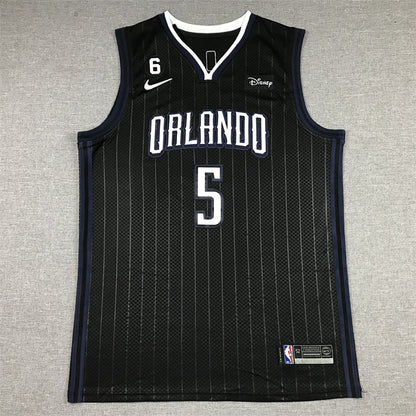 Paolo Banchero#5 Orlando Magic Black City Edition Swingman Embroidered Jersey