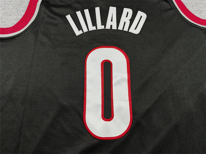 Damian Lillard #0 Portland Trail Blazers Black City Edition Swingman Embroidered Jersey