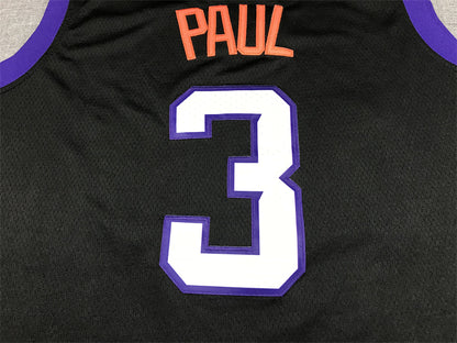 Chris Paul #3 Phoenix Suns Black 75th Anniversary Patch City Edition Swingman Embroidered Jersey