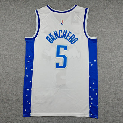 Paolo Napoleon James Banchero#5 Orlando Magic 2026 White City Edition Swingman Embroidered Jersey