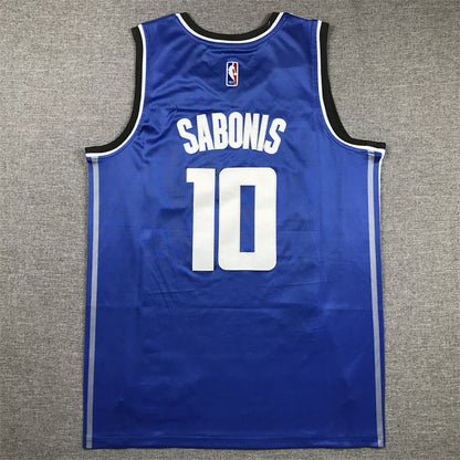 Domantas Sabonis #10 Sacramento Kings Blue City Edition Swingman Embroidered Jersey