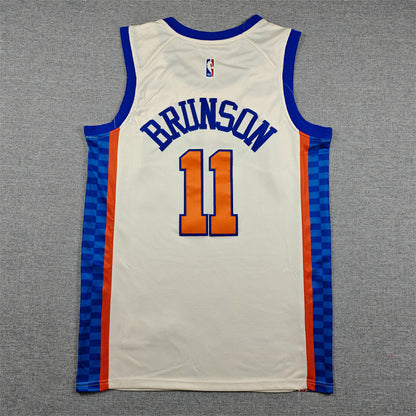 Jalen Brunson#11 New York Knicks 2026 Off-White City Edition Swingman Embroidered Jersey