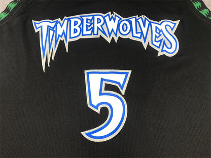 Anthony Edwards #5 Minnesota Timberwolves Black City Edition Swingman Embroidered Jersey
