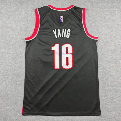 Yang Hansen#16 Portland Trail Blazers  City Edition Swingman Embroidered Jersey