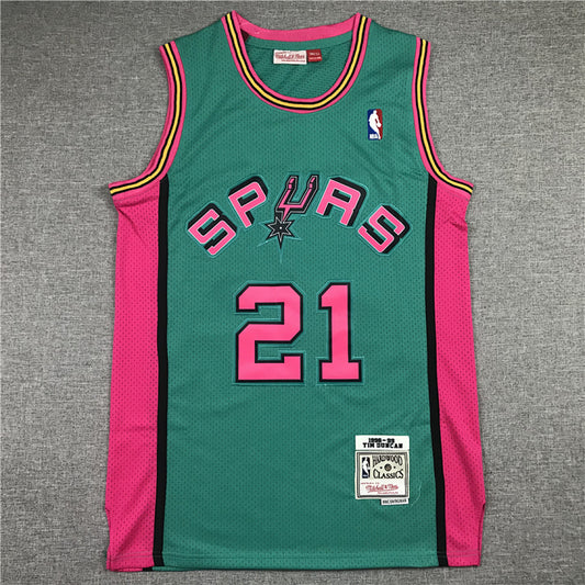 Tim Duncan #21 San Antonio Spurs 1998-99 Throwback Embroidered Jersey