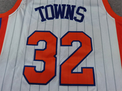 Karl-Anthony Towns#32 New York Knicks 2025 White City Edition Swingman Embroidered Jersey