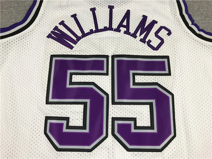 Jason Chandler Williams #55 Sacramento Kings 1998-99White Throwback Embroidered Jersey