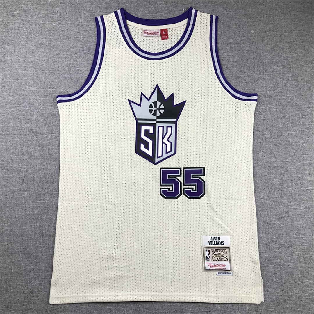 Jason Chandler Williams #55 Sacramento Kings Retro Throwback Embroidered Jersey