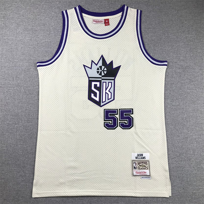 Jason Chandler Williams #55 Sacramento Kings Retro Throwback Embroidered Jersey