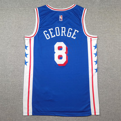 Paul George #8 Philadelphia 76ers City Edition Swingman Embroidered Jersey