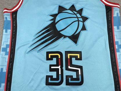 Kevin Durant#35 Phoenix Suns Blue City Edition Swingman Embroidered Jersey