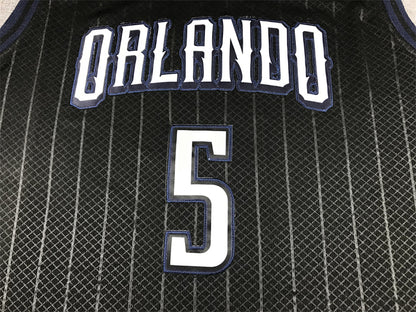 Paolo Banchero#5 Orlando Magic Black City Edition Swingman Embroidered Jersey