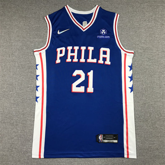 Joel Embiid #21 Philadelphia 76ers City Edition Swingman Embroidered Jersey