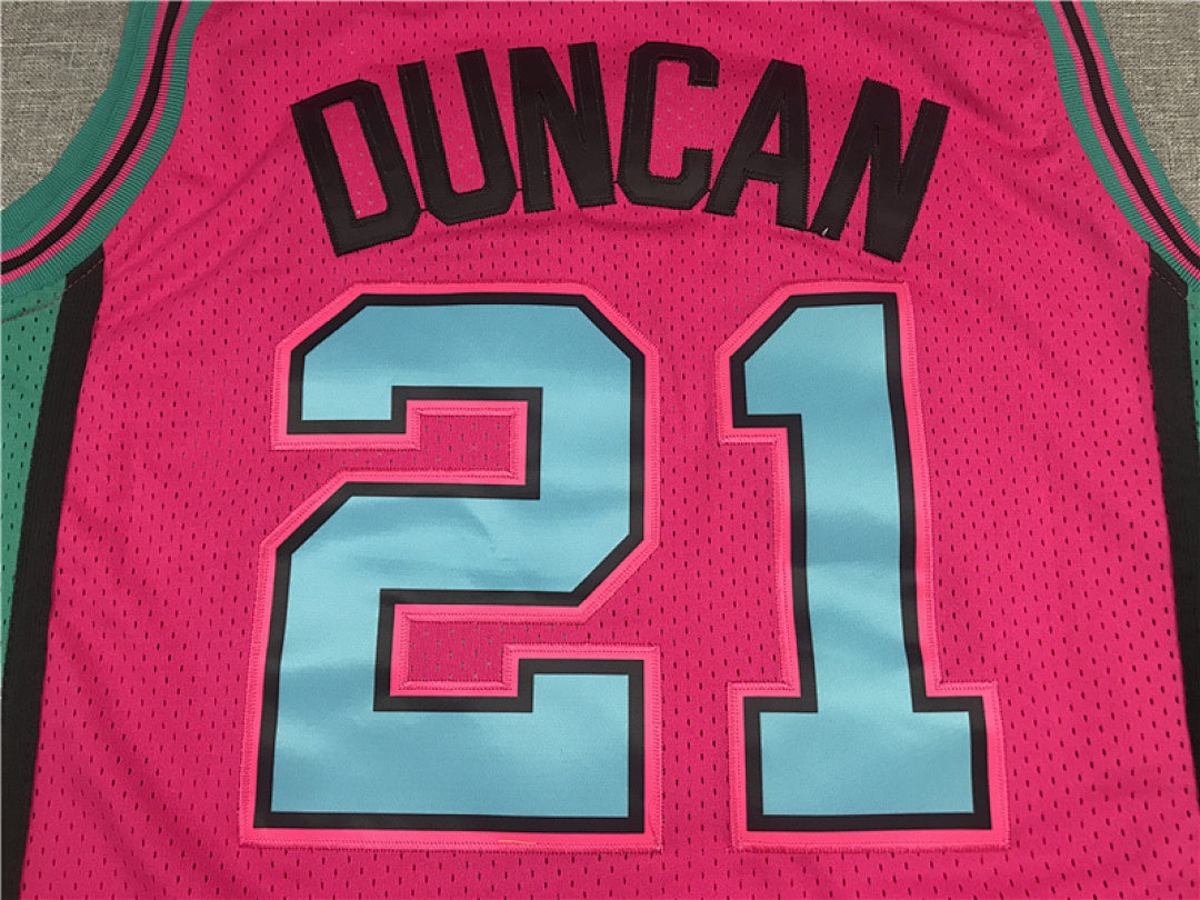 Tim Duncan #21 San Antonio Spurs 1998-99 Throwback Embroidered Jersey