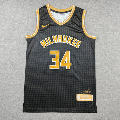 Giannis Antetokounmpo# 34 Milwaukee Bucks Select Edition  Embroidered Jersey